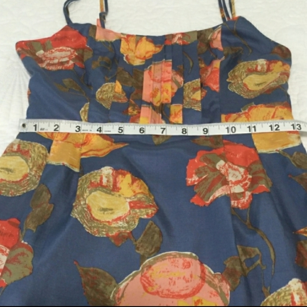 ANTHROPOLOGIE Maeve Peony Silk Slip Dress EUC sz 6 - Picture 6 of 16